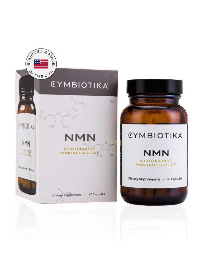 Cymbiotika NMN + Trans-Resveratrol Supplement - Anti-Aging, DNA & Energy Support, Boost Cellular Health & Metabolism | 60 Veggie Capsules - 30 Days Supply - Image 1